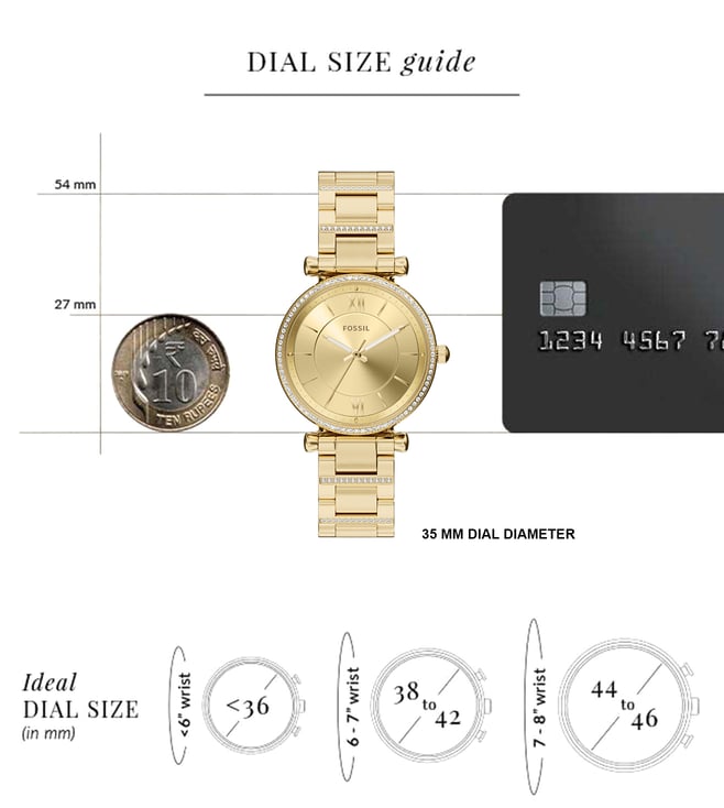 Fossil Carlie Quartz Women 35 mm ES5465 - Ashoka Watch Company