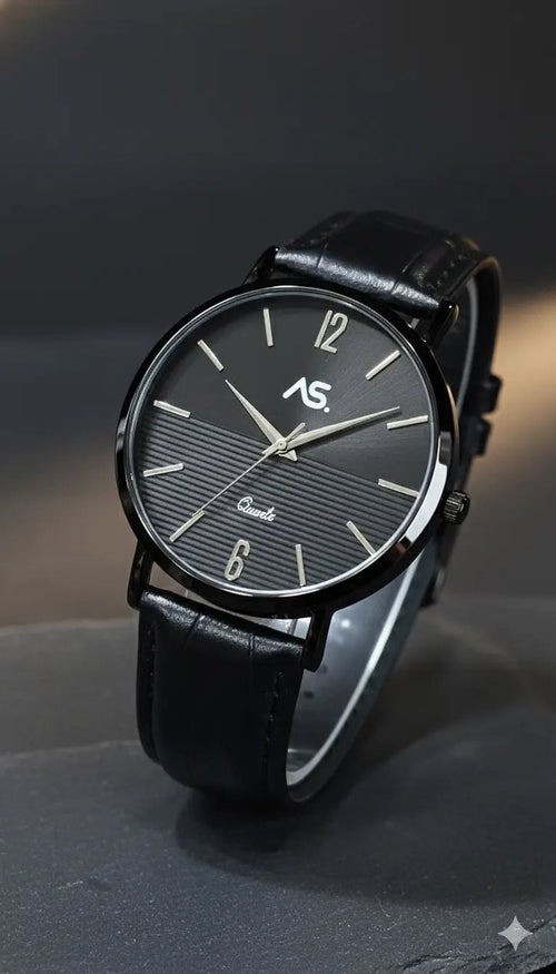 The Midnight Pro | Precision Meets Stealth / Premium Black Strap Watch - Ashoka Watch Company